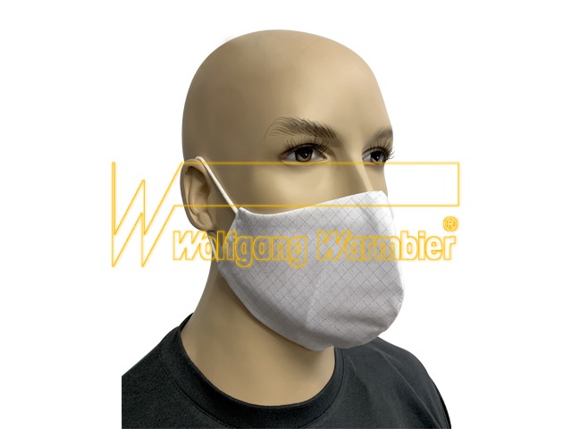 Gesichtsschutzmaske AM110 weiß, mit rundem Ohrenband