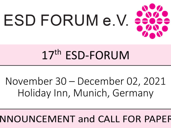 17th ESD-FORUM (external) 30.11 – 02.12.2021